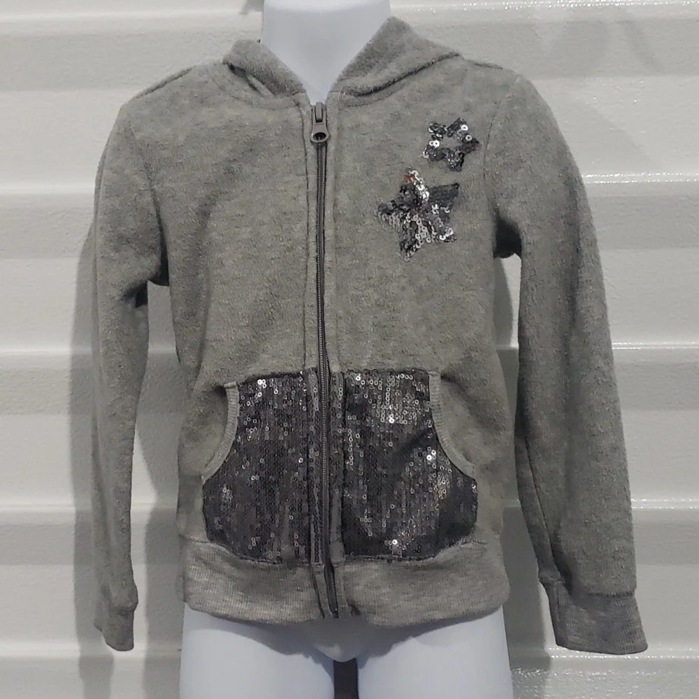 Children's  Place Gray Jacket With Hoodie‎ size XS (4)